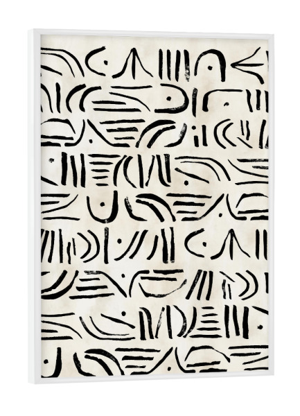 Poster mit weißem Rahmen "Pati Cascino - Nomade black" artboxONE - Abstrakt,Geometrie