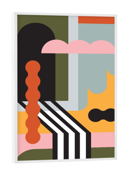 Poster mit weißem Rahmen "Pati Cascino - Better Place" artboxONE - Abstrakt,Geometrie - Abstrakt,Modern,Form,Geometrie,Formen,Skurril,Surreal