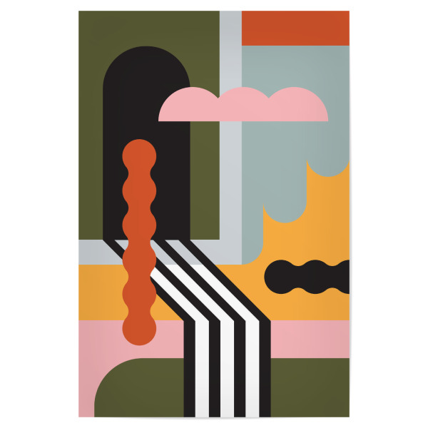 Poster "Pati Cascino - Better Place" artboxONE - Abstrakt,Geometrie - Abstrakt,Modern,Form,Geometrie,Formen,Skurril,Surreal