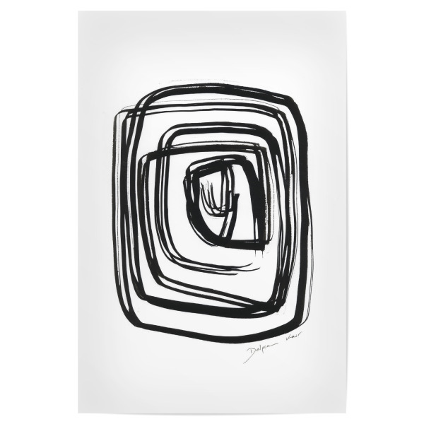 Poster "Dalprem Kaur - Let it guide you" artboxONE - Abstrakt - Abstrakt,Modern,Line art,Linie,Kreis,Minimalismus