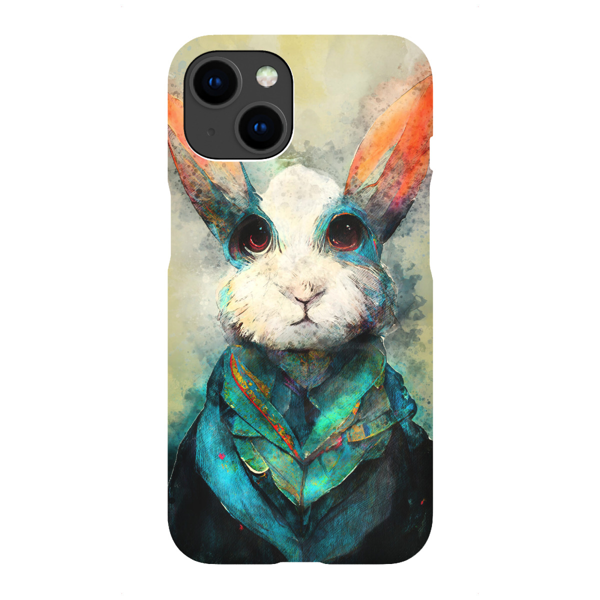 iPhone "Kaninchen mit grünem Schal" Premium-Case Handyhülle artboxONE