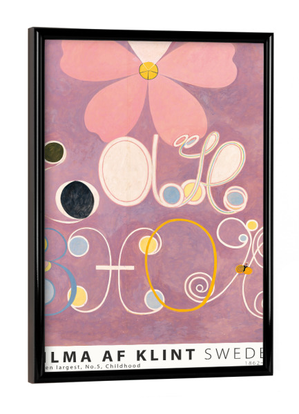Poster mit schwarzem Rahmen "Hilma AF Klint-Ten largest Cinque" artboxONE - Floral,Abstrakt