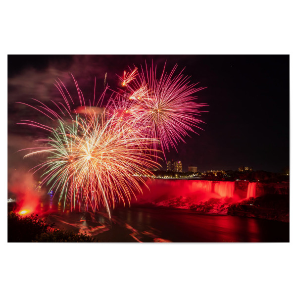 Poster "Niagarafälle mit Feuerwerk" artboxONE - Natur,Reise,Städte / Weitere