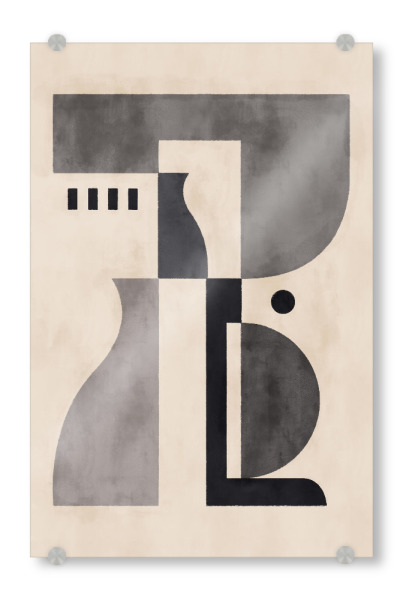 Acrylglasbild "Pati Cascino - Pieces I I black" artboxONE - Abstrakt,Geometrie