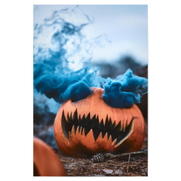 Poster 30x20 cm "Boooo" artboxONE - Halloween - Halloween,Kürbis,Scary,Spooky,Unheimlich,Fies,Gemein,Angst,Monster,Feiertag