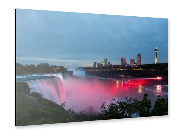 Alu-Dibond "Niagarafälle bei Nacht" 30x20 cm artboxONE