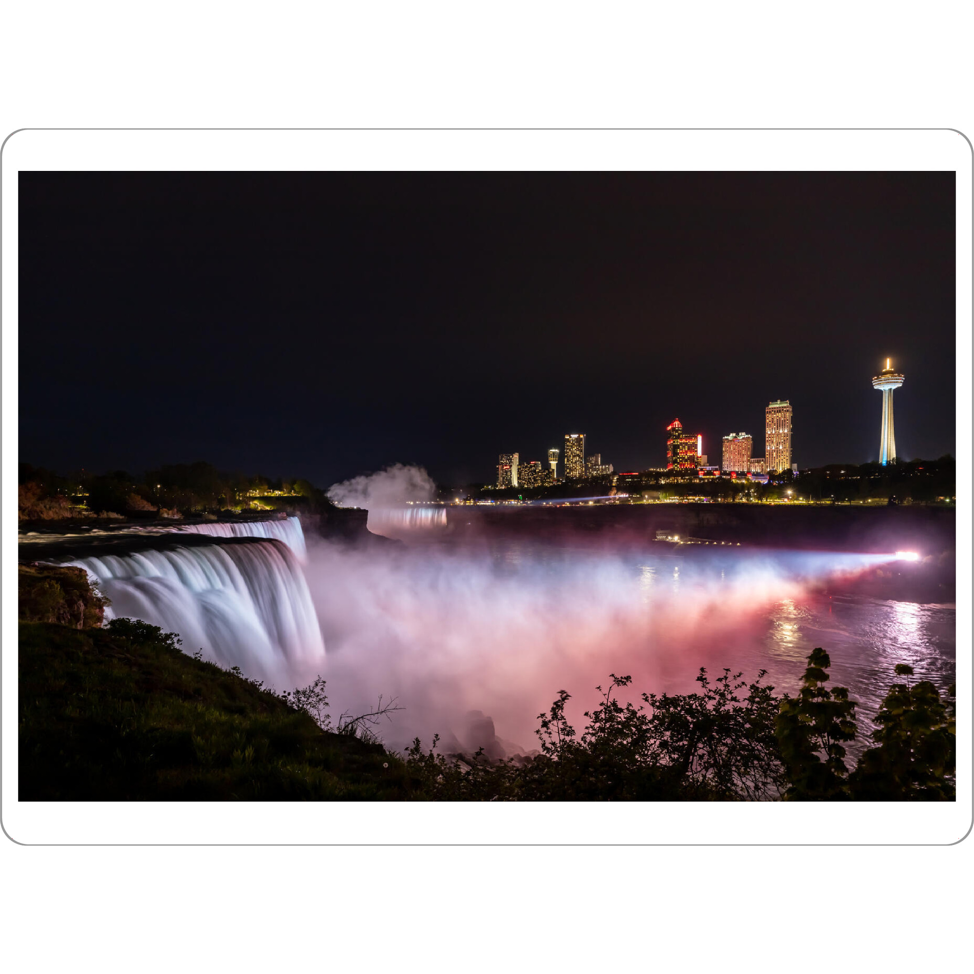Tischset "Beleuchtete Niagarafälle" artboxONE - Natur,Reise,Architektur