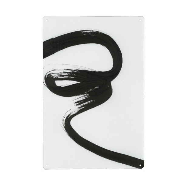 Metall Poster "Dalprem Kaur - One present Moment" artboxONE - Abstrakt - Abstrakt,Modern,Minimalismus,Strich,Linie,Pinsel,Scandi - Blechschild