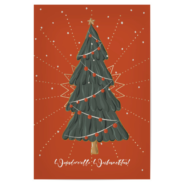 Poster 30x20 cm "Wundervolle Weihnachten" artboxONE - Weihnachten