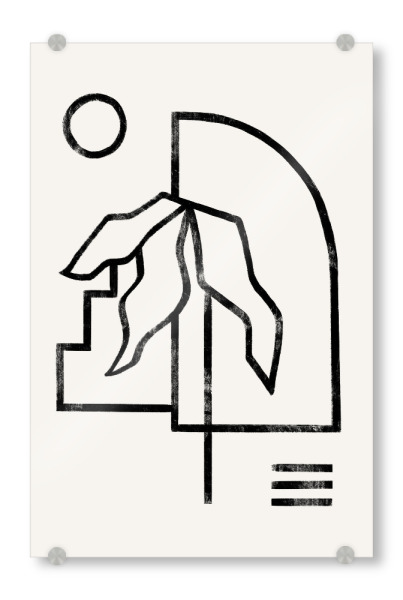 Acrylglasbild "Pati Cascino - Palmeira" artboxONE - Natur,Abstrakt,Geometrie