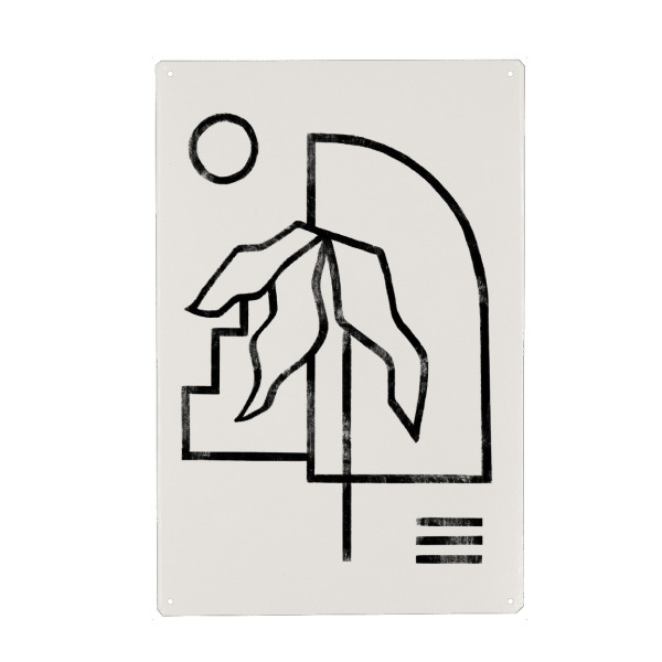 Metall Poster "Pati Cascino - Palmeira" artboxONE - Natur,Abstrakt,Geometrie