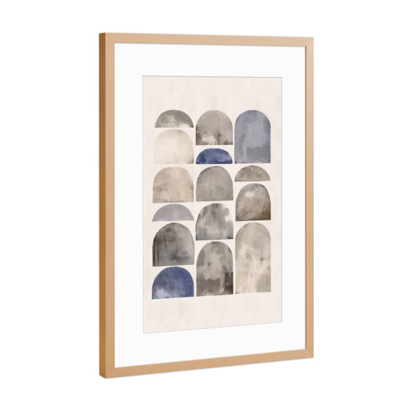 Poster mit Rahmen Kupfer "Pati Cascino - Arches" artboxONE - Abstrakt,Geometrie - Abstrakt,Modern,Bögen,Form,Geometrie,Marmor,Minimalismus