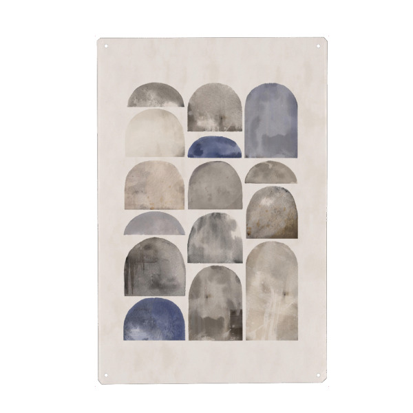 Metall Poster "Pati Cascino - Arches" artboxONE - Abstrakt,Geometrie - Abstrakt,Modern,Bögen,Form,Geometrie,Marmor,Minimalismus - Blechschild