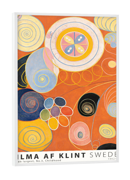 Poster mit weißem Rahmen "Hilma AF Klint - Ten largest Tre" artboxONE - Abstrakt,Geometrie