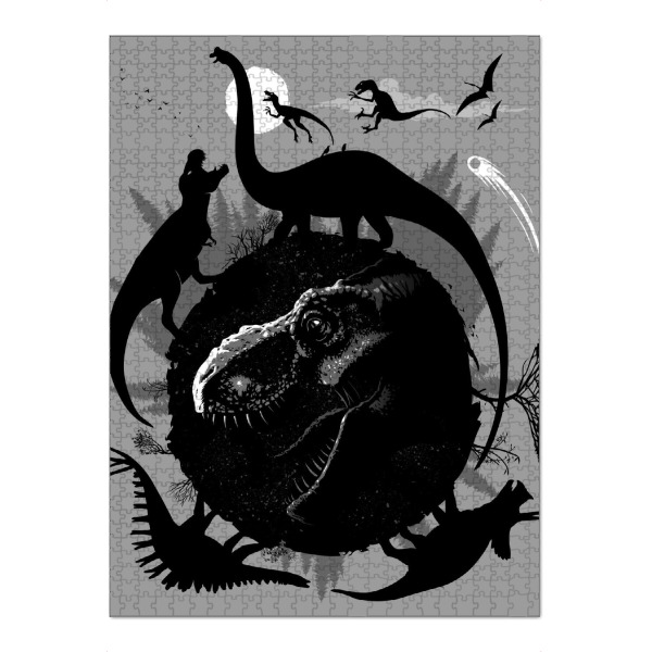 Puzzle Ravensburger "Prähistorischer Kreis" artboxONE - Tiere - Prähistorisch,Rex,T rex,Velociraptor,Diplodocus,Jura,Kreis,Tyrannosaurus rex
