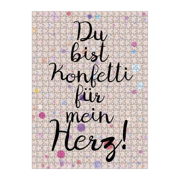 Puzzle Ravensburger "Du bist Konfetti für mein Herz" artboxONE - Typografie,Liebe,Lustig