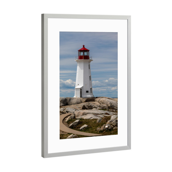 Poster mit Rahmen Silber "Peggy ́s Cove in Kanada" artboxONE - Architektur