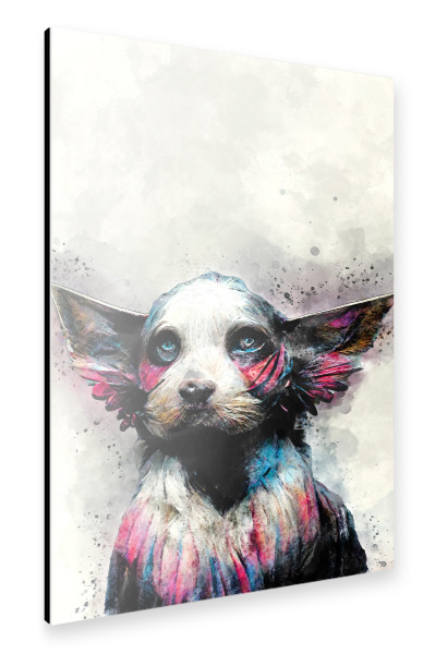Alu-Dibond "Hund Aquarellkunst" 30x20 cm artboxONE