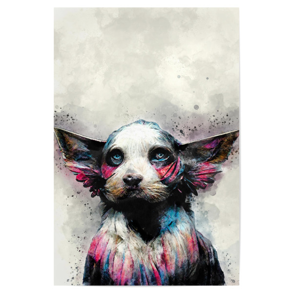 Poster 30x20 cm "Hund Aquarellkunst" artboxONE - Natur,Für Kinder,Tiere - Hund,Hunde,Haustier,Haustiere,Tier,Tiere,Aquarell,Malerei