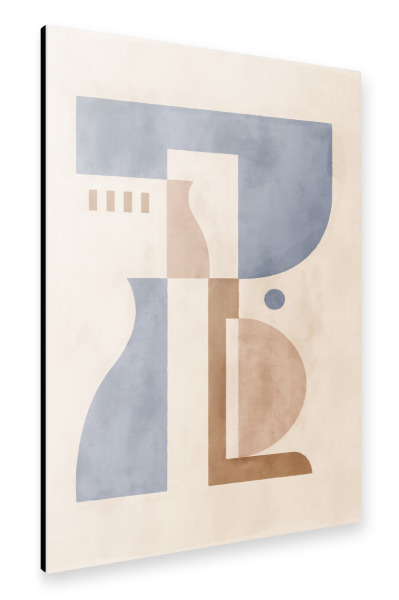 Alu-Dibond "Pati Cascino - Pieces I I blue" 30x20 cm artboxONE