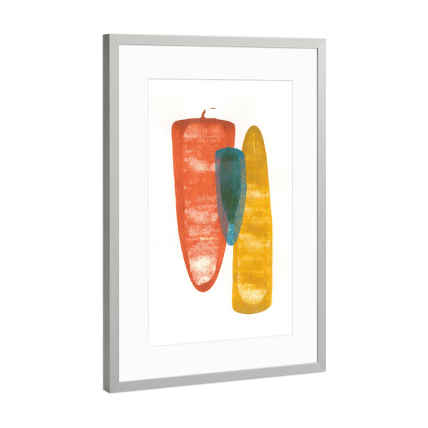 Poster mit Rahmen Silber "Dalprem Kaur - Powerful Dreams" artboxONE - Abstrakt - Abstrakt,Modern,Minimalismus,Strich,Linie,Pinsel,Scandi