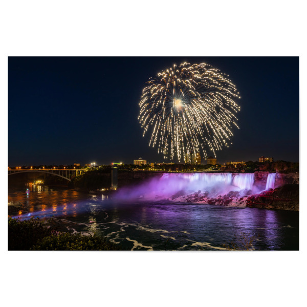 Poster "Feuerwerk über den Niagarafällen" artboxONE - Reise,Reise / Länder