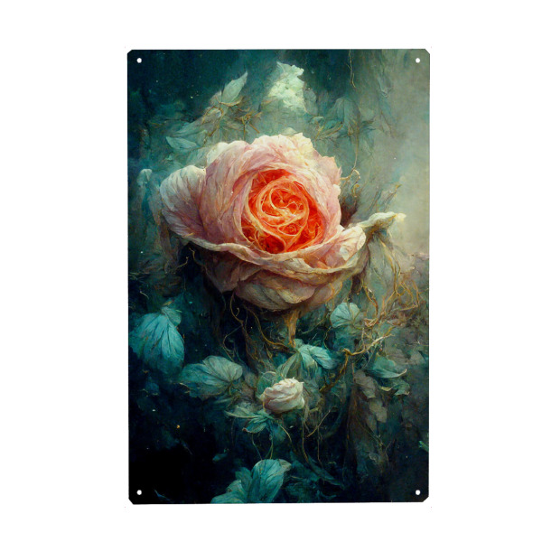 Holzbild "Fantasie einer Rose" artboxONE - Natur,Floral,Abstrakt - Rose,Rosen,Rosen,Rosengarten,Fantasy,Wunderschön,Blumen,Flowers,Digital,Beauty