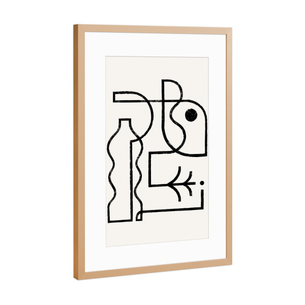 Poster mit Rahmen Kupfer "Pati Cascino - Contours I I I" artboxONE - Abstrakt,Geometrie