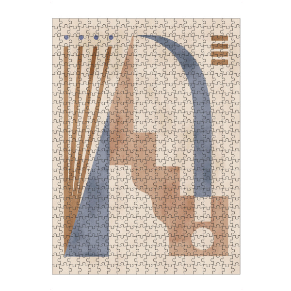 Puzzle Ravensburger "Pati Cascino - Pieces I blue" artboxONE - Abstrakt,Geometrie