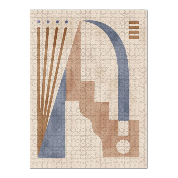 Puzzle Ravensburger "Pati Cascino - Pieces I blue" artboxONE - Abstrakt,Geometrie