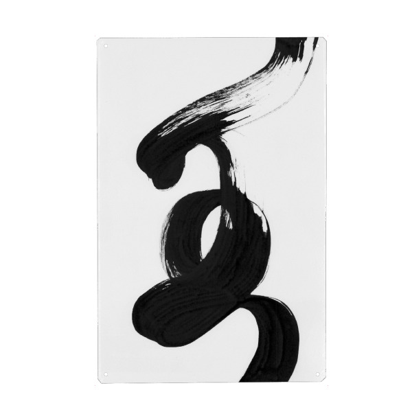 Holzbild "Dalprem Kaur - Present Moment" artboxONE - Abstrakt - Abstrakt,Modern,Minimalismus,Strich,Linie,Pinsel,Scandi