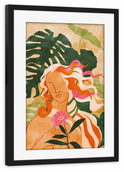 Poster mit Rahmen schwarz "Weitere Pflanzen bitte" artboxONE - Natur,Floral,Abstrakt
