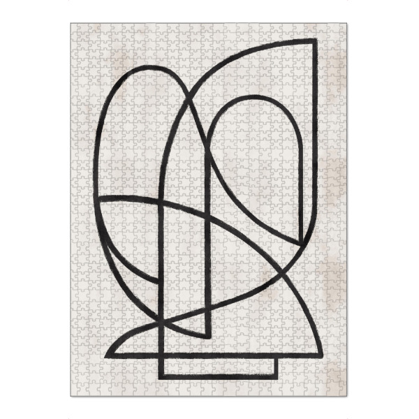 Puzzle Ravensburger "Pati Cascino - Contours I" artboxONE - Abstrakt,Geometrie - Line art,Linie,Abstract,Modern,Minimalismus,Scandi - Bild line art