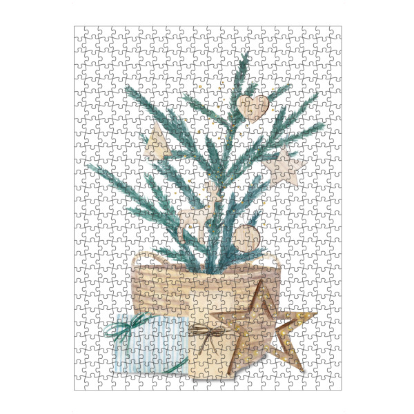 artboxONE Puzzle "Tannenzweig im Korb" artboxONE - Natur,Weihnachten