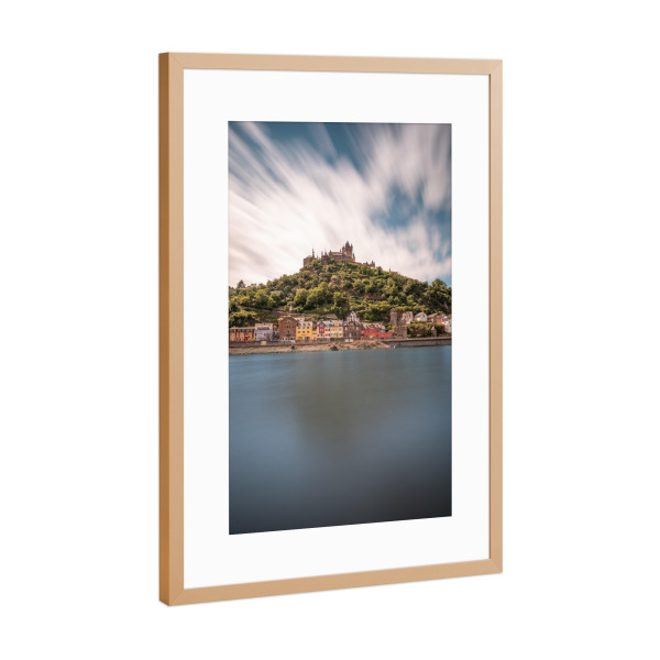 Poster mit Rahmen Kupfer "Cochem, Rheinland-Pfalz" artboxONE - Städte