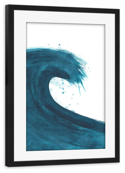 Poster mit Rahmen schwarz "Dalprem Kaur - A Life wave" artboxONE - Natur,Abstrakt,Unterwasser