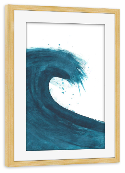 Poster mit Rahmen kiefer "Dalprem Kaur - A Life wave" artboxONE - Natur,Abstrakt,Unterwasser