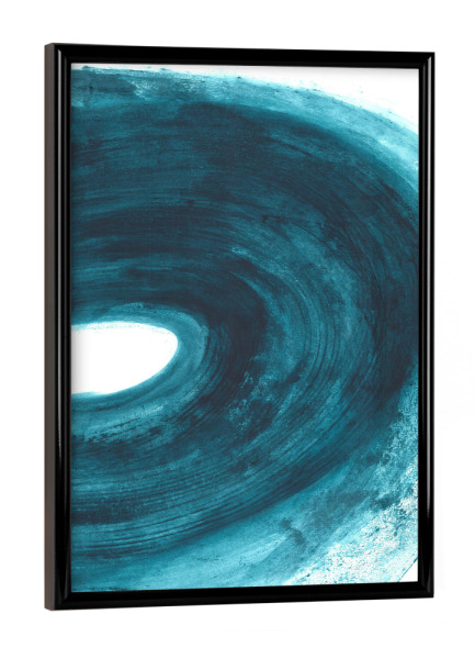 Poster mit schwarzem Rahmen "Dalprem Kaur - A wave moves" artboxONE - Abstrakt,Unterwasser