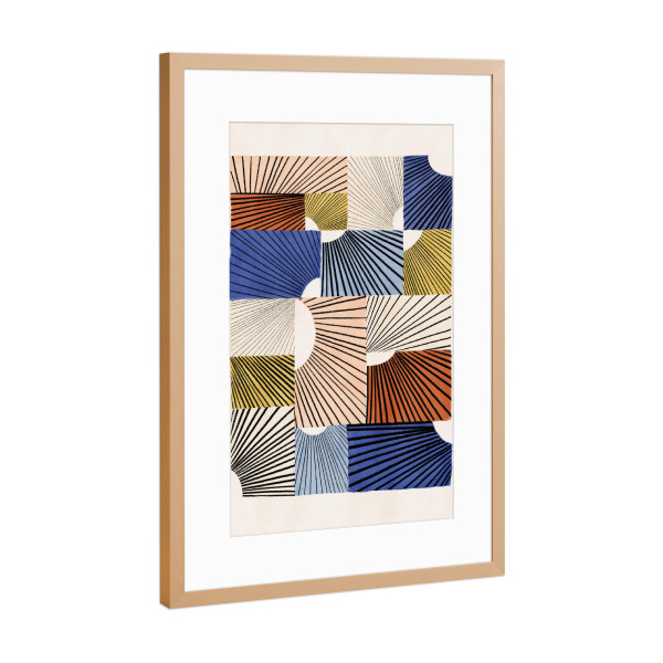Poster mit Rahmen Kupfer "Pati Cascino - Sun Kisses" artboxONE - Abstrakt,Geometrie