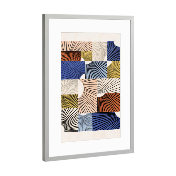 Poster mit Rahmen Silber "Pati Cascino - Sun Kisses" artboxONE - Abstrakt,Geometrie