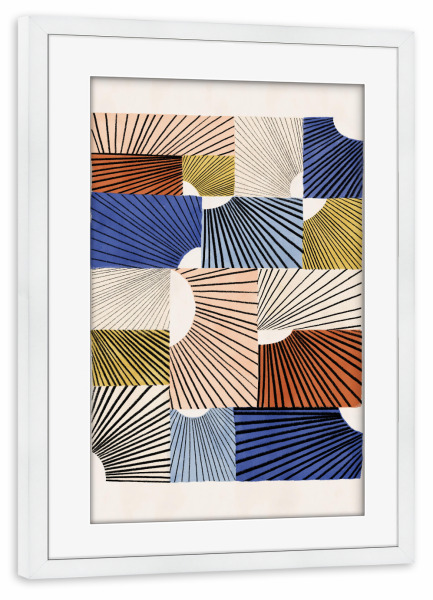 Poster mit Rahmen weiß "Pati Cascino - Sun Kisses" artboxONE - Abstrakt,Geometrie