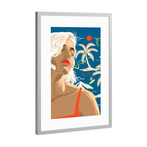 Poster mit Rahmen Silber "Bis zum nächsten Sommer" artboxONE - Menschen