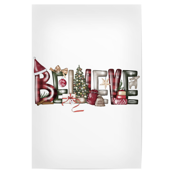 Poster 30x20 cm "Glauben Sie Weihnachten" artboxONE - Weihnachten