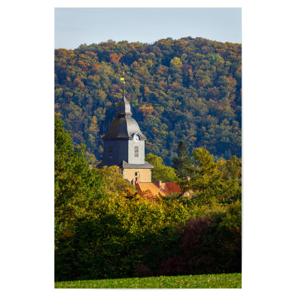 Poster "Herleshausen mit Kirchturm" artboxONE - Architektur,Automobile