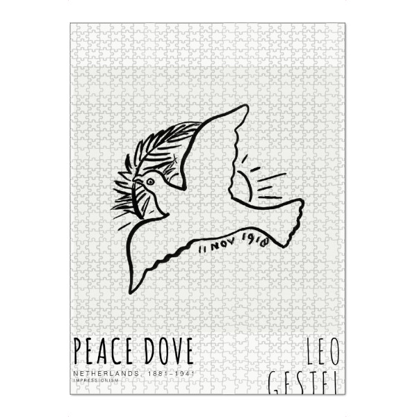 Puzzle Ravensburger "Leo Gestel - Friedenstaube" artboxONE - Typografie,Tiere