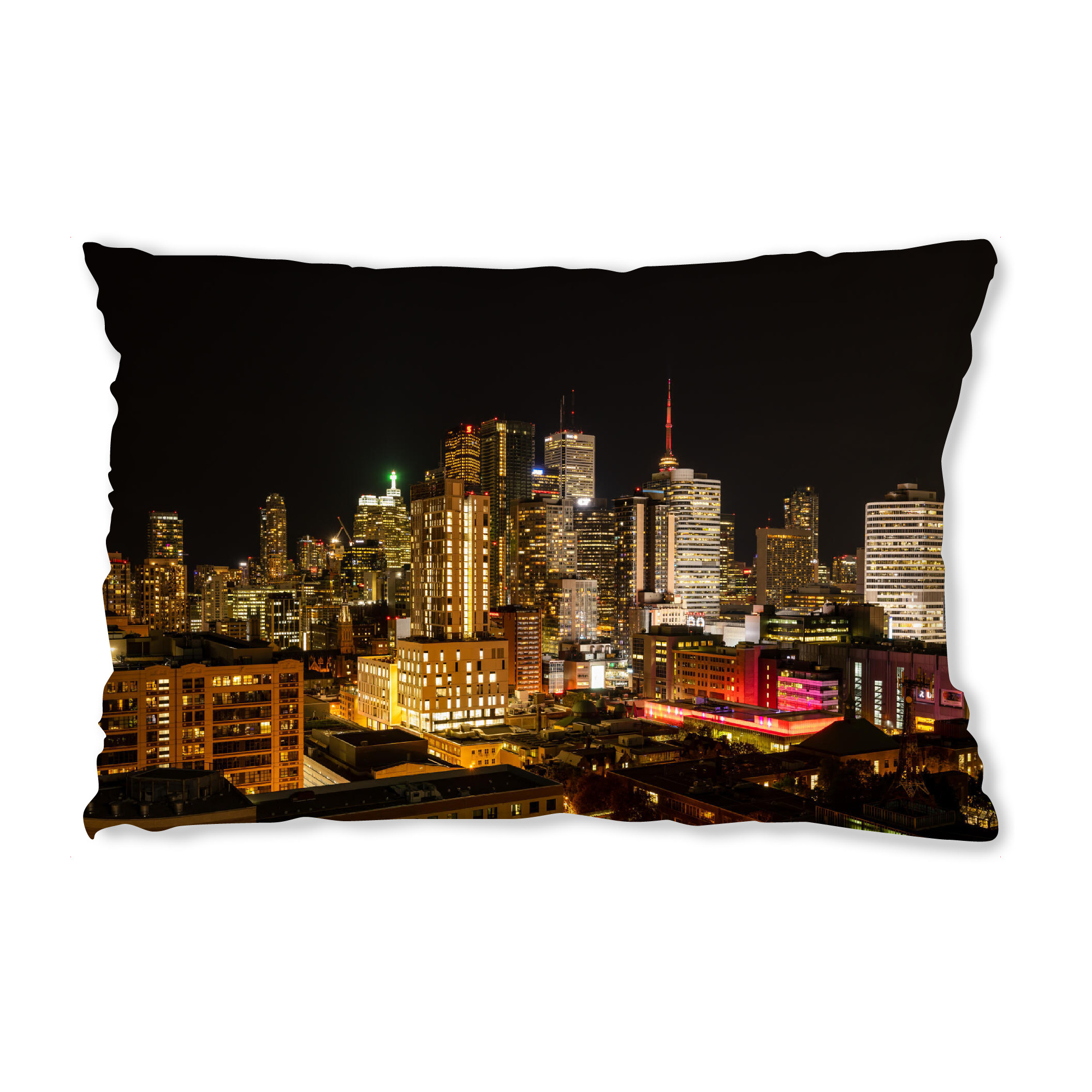 Design-Kissen "Toronto Skyline bei Nacht" artboxONE - Architektur - Toronto,Kanada,Skyline,Stadt,Nacht,Beleuchtet,Hochhaus - Bild toronto