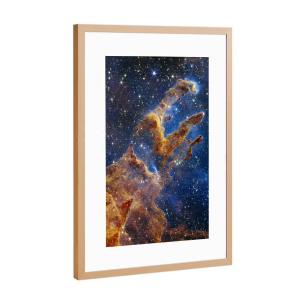 Poster mit Rahmen Kupfer "Säulen der Entstehung" artboxONE - Natur,Galaxy