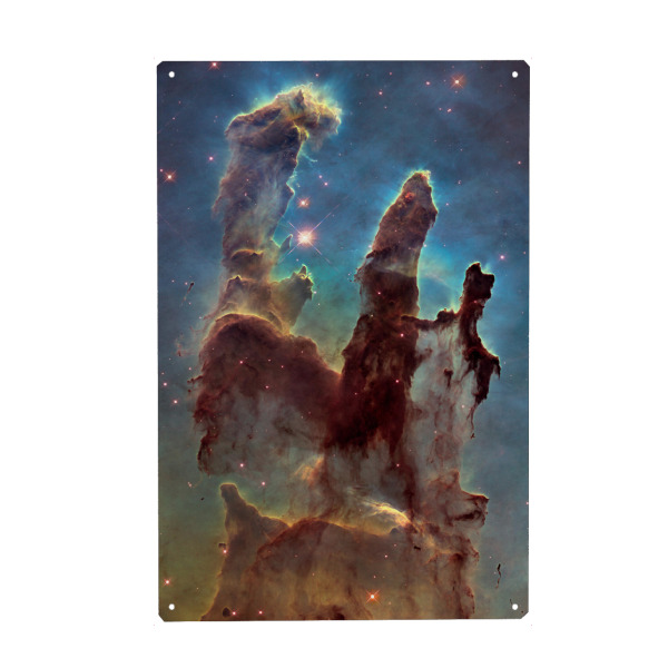 Metall Poster "Säulen der Entstehung - Hubble" artboxONE - Natur,Reise,Galaxy