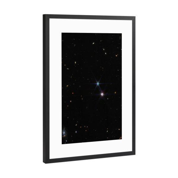 Poster mit Rahmen Schwarz (Metallic) "Neptuns Ringe" artboxONE - Natur,Reise,Galaxy