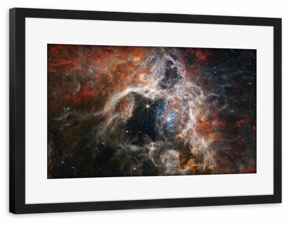 Poster mit Rahmen schwarz "Eine kosmische Vogelspinne" artboxONE - Natur,Reise,Galaxy